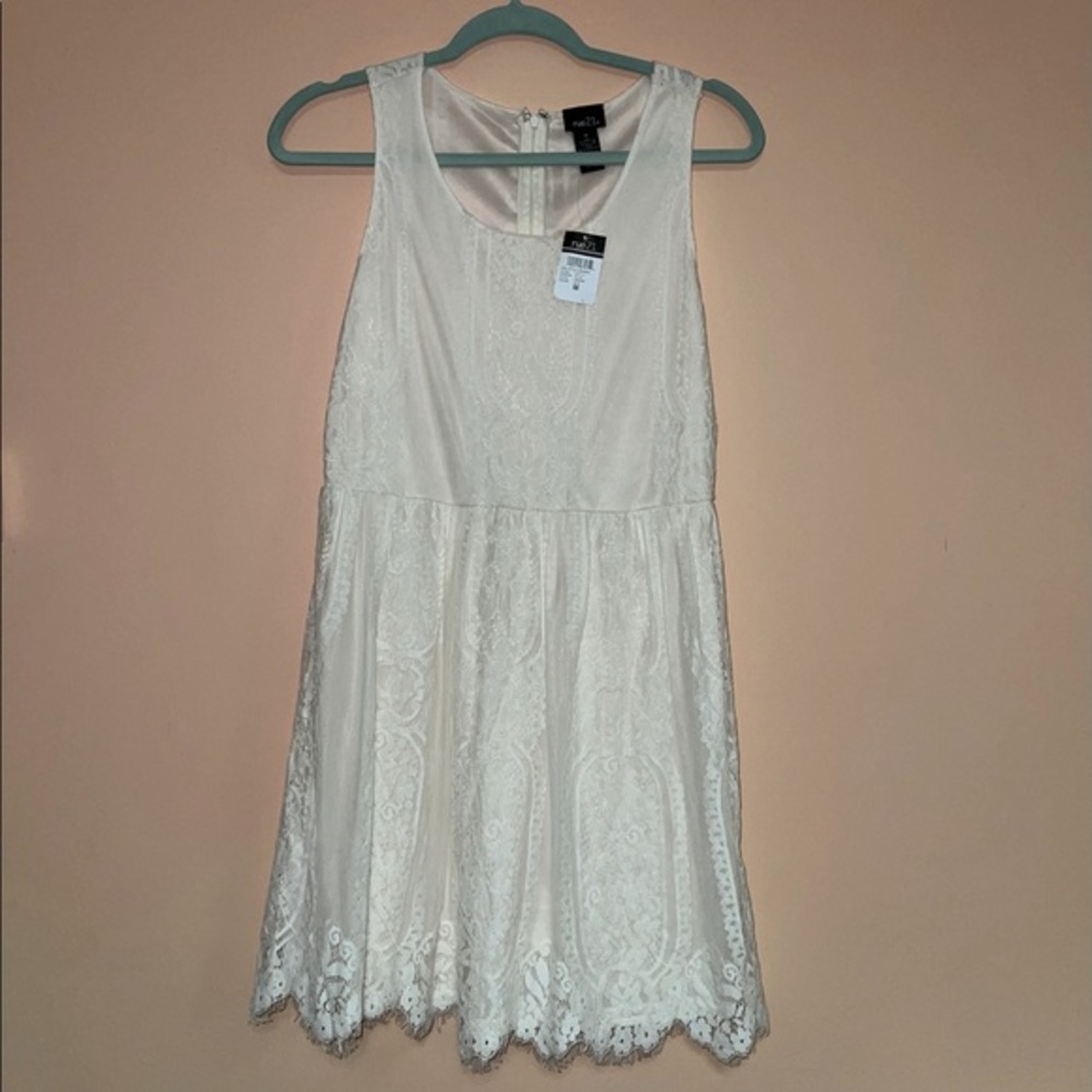 Rue21 Womens White Lace Sleeveless Fit & Flare Mini Dress NWT Size M 30805R21